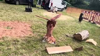 A fabulous range of wooden sculpture at Caerleon festival 2024 [upl. by Enobe]