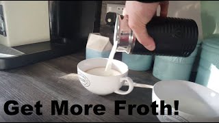 How to Get More Froth from Your Nespresso Coffee Aeroccino  Nespresso tips and help [upl. by Adler134]