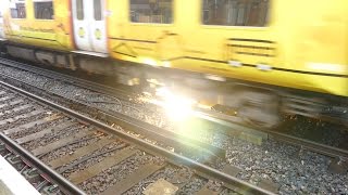 Merseyrail 507 009 making arcs at Birkdale station [upl. by Weisburgh849]