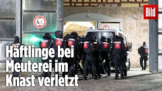 Gefängnismeuterei Polizei stürmt Knast in Thüringen  JVA Untermaßfeld [upl. by Atwood]